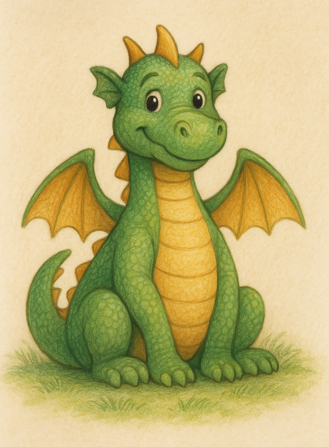 A sweet friendly dragon